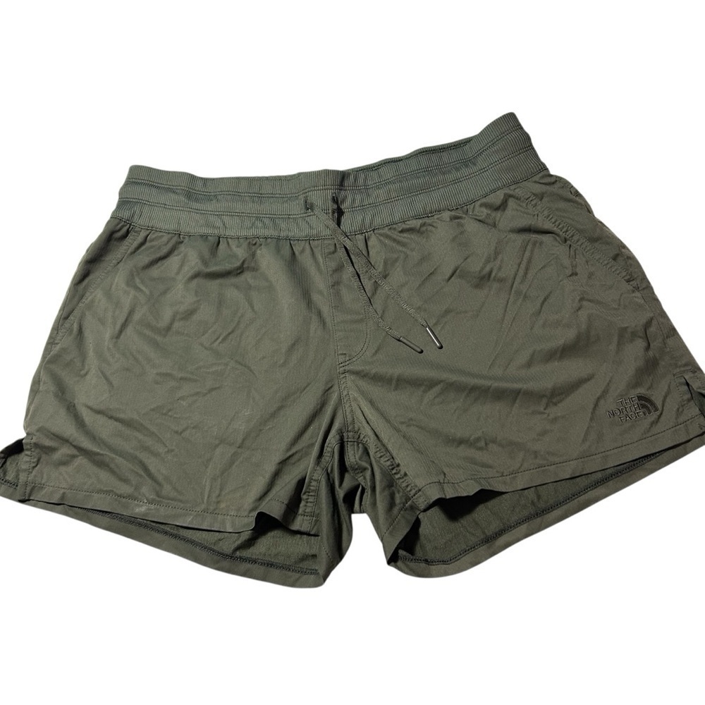 The North Face Women's Dark Green Athletic Shorts large - Picture 2 of 10
